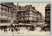 76000 Rouen 1915 - Straßenbahn Handlung La Place de la Republique