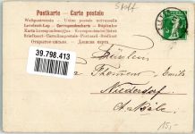 mit Echtstoffaplikation Rosen Veilchen Biene 1911 Prägedruck