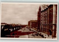 Liverpool Foto AK Kirche St. Nicolas Eisenbahn