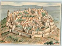 11000 Carcassonne Künstlerkarte La Cité