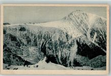 Schneekoppe Winter Riesengebirge Foto AK