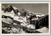 Simonyhütte 1954 Foto AK Hüttenstempel Winter