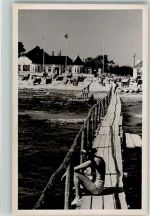 23746 W2436 Kellenhusen Ostsee Foto AK Schwimmbad Strand