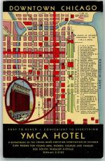 Chicago YMCA Hotel S.Wabash Avenue Vogelschau Motiv USA