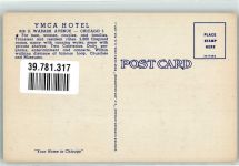 Chicago YMCA Hotel S.Wabash Avenue Vogelschau Motiv USA