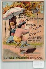 Parfüm Hoyts German Cologne , Lowell, Mass , Farbpalette Maler bei der Arbeit Werbung Kosmetik