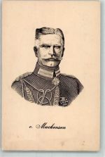 Der preußische Generalfeldmarschall August von Mackensen Maschinenstempel Mackensen 1912 Künstlerkarte
