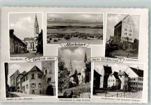 88677 W7778 Markdorf , Baden Foto AK Pfarrkirche Ev. Kirche Gasthaus Walser Hexenturm Schlossturm