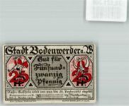 37619 W3452 Bodenwerder 1922 Gebrauchsspuren Notgeld 25 Pfennig Münchhausen