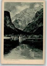 W8240 Schönau a Königssee St.Bartholomä Königssee Compton, E. H. Künstlerkarte