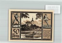 07955 O6572 Auma 1921 Notgeldschein 50 Pfennig Bauer und Schmied Liebfrauenkirche