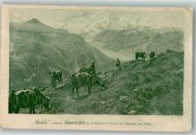 Nestle's Alpenmilch Weidende Rinder im Hochgebirge Lebensmittel Gebrauchsspuren
