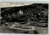 52396 W5169 Heimbach , Eifel Foto AK Schwimmbad