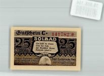 06507 O4302 Bad Suderode 1921 Notgeldschein 25 Pfennig Gutschein Solbad C 141782