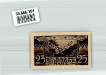06507 O4302 Bad Suderode 1921 Notgeldschein 25 Pfennig Gutschein Solbad C 141782