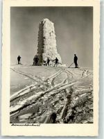 W7828 Feldberg , Schwarzwald Winter Ski Bismarckdenkmal Foto AK