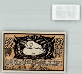 24392 W2347 Süderbrarup 1920 Notgeldschein Gutschein über 50 Pfennig Windmühle Schwein