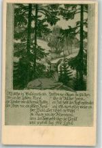 Eichendorff Gedichte Serie 20/220 Reh im Wald Volkskunstverlag Künstlerkarte