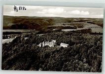 51570 W5227 Rosbach , Sieg Foto AK Fliegeraufnahme Wald Kurheim