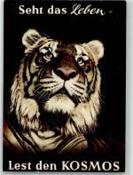 Tiger Kosmos Buchgemeinschaft Werbung Druckerzeugnis Gebrauchsspuren