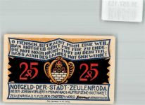 07937 O6570 Zeulenroda 1921 Notgeldschein 25 Pfennig Rathaus