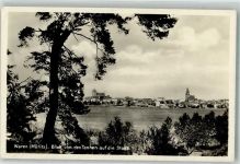 17192 O2060 Waren 1935 Foto AK mit Marienkirche und Georgenkirche