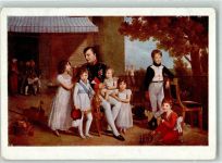 + die Kinder von Murat Gemälde von Ducis auf AK Napoleon