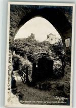 56341 W5424 Kamp-Bornhofen , Rhein Gebrauchsspuren Feindliche Brüder Tor FOTO AK
