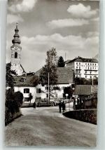 83457 W8232 Bayerisch Gmain Gebrauchsspuren Hotel Kirche Foto AK