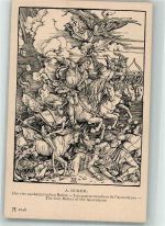 Die vier apokalyptischen Reiter Verlag Ackermann Nr.2648 Serie 256 Dürer, A. Künstlerkarte