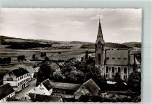 67685 W6751 Weilerbach , Pfalz Gebrauchsspuren Ev. Kirche FOTO AK