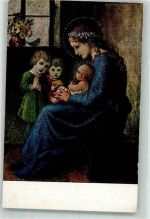 Nr. 16242 Religion Heiligenschein Mutter Baby Sulzemoos, H. Künstlerkarte