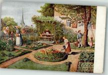 Meinholds Anschauungsbild Nr. 17 Sommer Garten Gartenbau