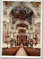 87724 W8942 Ottobeuren Foto AK Kirche Kloster Basilika innen