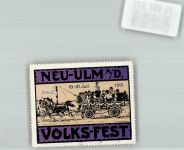 89231 W7910 Neu-Ulm 1913 Vignette Volksfest 1913