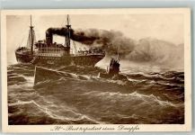 Torpediert einen Dampfer U-Boot 1915
