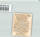 72336 W7460 Balingen Vignette Wappensammelmarke mit Chronik Nr. 150 Deutscher Heimatdienst