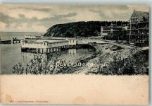24960 W2392 Glücksburg Ostsee Foto AK Schwimmbad Strand Hotel