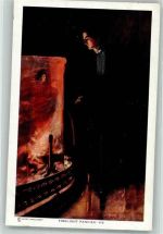 Alfred James Dewey Firelight Fancies He Kaminfeuer Künstler Künstlerkarte
