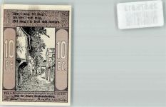 17033 O2000 Neubrandenburg , Meckl 1922 Notgeldschein Einlösung Stadtkasse 10 Pfennig Reutergeld