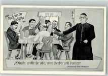 Bier trinkende Kurgäste und ein tadelnder Dr. Kneipp Humor Kur Künstlerkarte