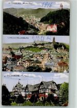35683 W6340 Dillenburg Gebrauchsspuren Kurhaus Marbachtal Wilhelmsturm über der Altstadt