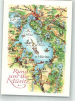 17192 O2060 Waren Foto AK Landkarte Müritz