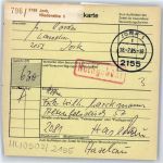 21635 W2155 Jork , Niederelbe KEINE AK Paketkarte