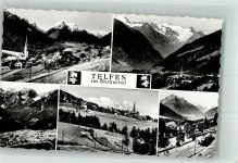 6165 Telfes im Stubai 1963 Foto AK Eisenbahn Kirche