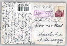 49584 W4557 Fürstenau b Bramsche, Hase - Ehrenmal, Kirche, Landpoststempel