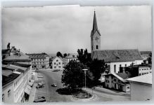 83607 W8150 Holzkirchen , Oberbay - Kirche, Ortsansicht, Marktplatz