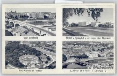 40100 Dax - Leporello, Fontaine d´eau Chaude, Hotel Splendid, Hotel des Thermes, Le Arenes et l´Adour