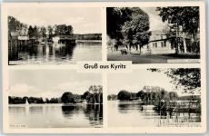 16866 O1910 Kyritz , Prignitz - Bootshäuser am Untersee, HO- Gaststätte Waldhof