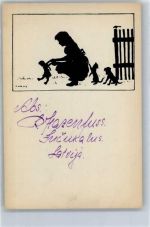 Kind Puppen Hund AKU2 Krause-Carus, A. Künstlerkarte